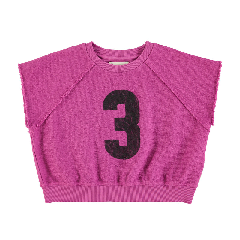 PiuPiuchick Sweatshirt Fuchsia  w/"3" Print