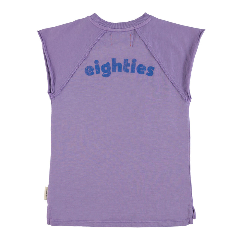 PiuPiuchick T-shirt Dress Purple w/Multicolor Wave Print