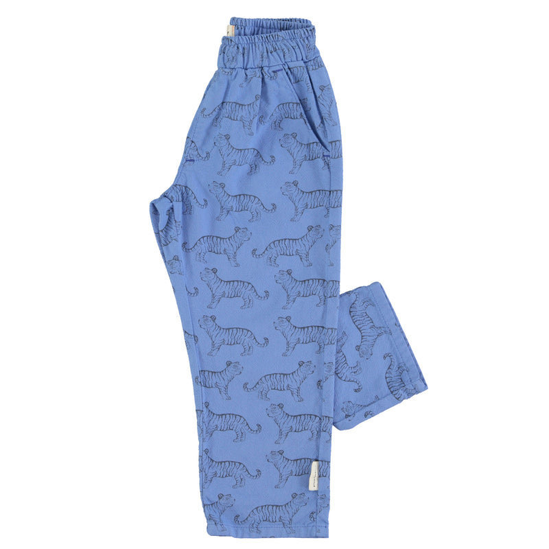 PiuPiuchick Unisex Trousers Blue w/Black Tigers