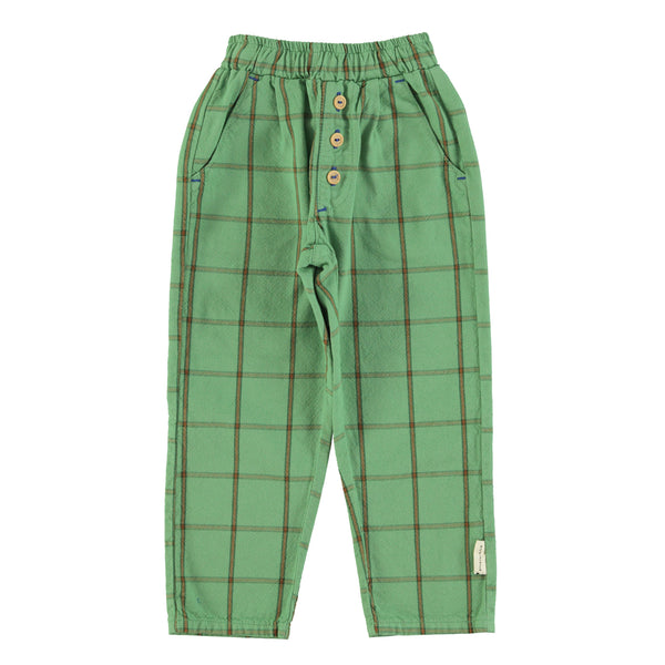 PiuPiuchick Unisex Trousers Green Checkered