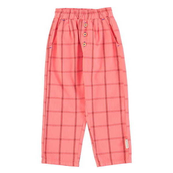 PiuPiuchick Unisex Trousers Pink Checkered