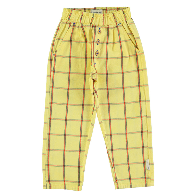 PiuPiuchick Unisex Trousers Yellow Checkered