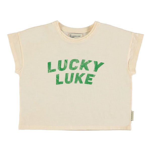 PiuPiuchick T-shirt Ecru/Lucky Luke Print