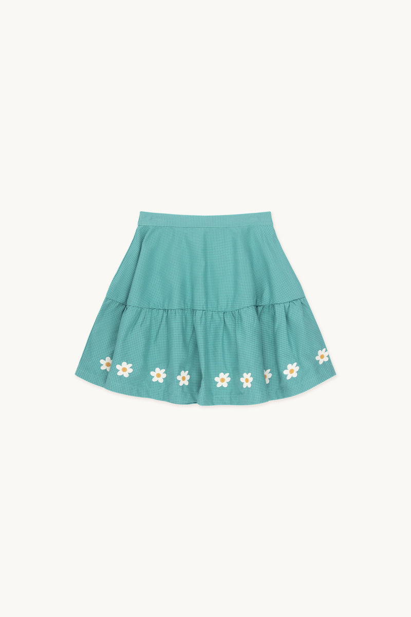 Tiny Cottons Daisies Skirt Dark Emerald