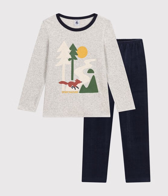 Petit Bateau fluwelen pyjama Spirit Nature