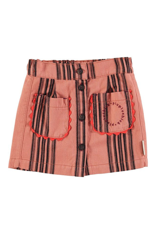 PiuPiuchick Short Skirt Pink w/ Black Stripes
