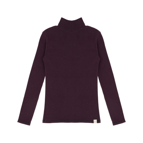 Jenest Tara Turtle Neck T-shirt Plum Bordeaux