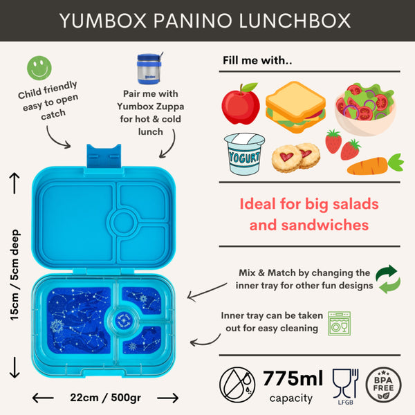 Yumbox Panino 4-vakken  Shark Tray