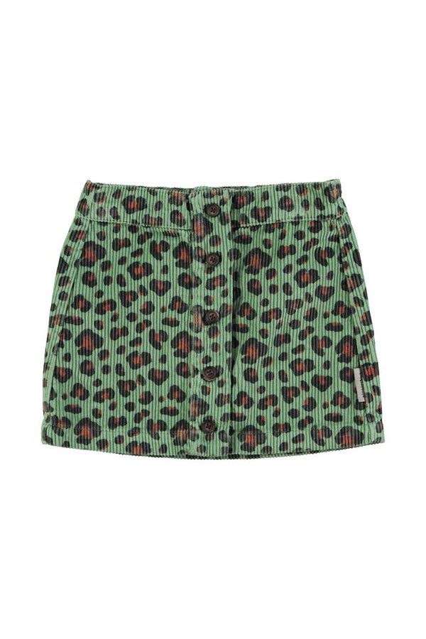 PiuPiuchick Short Skirt Green w/ Animal Print