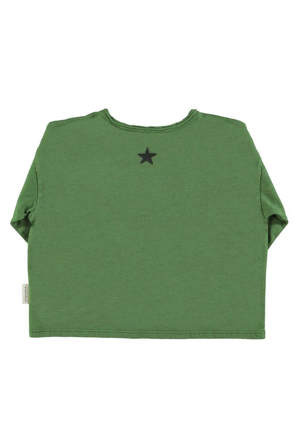 PiuPiuchick Longsleeve T-shirt Dark Green w/ "Groupie" Print