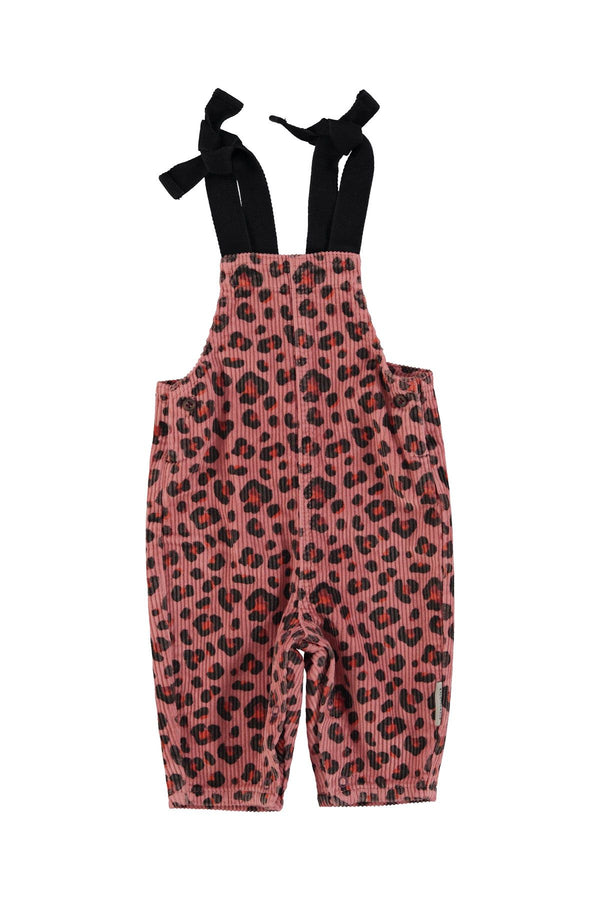 PiuPiuchick Dungarees Pink w/ Animal Print