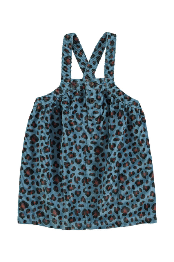PiuPiuchick Short Dress Blue w/ Animal Print