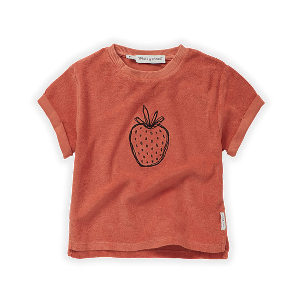 T-SHIRT - TERRY - STRAWBERRY - CAFE