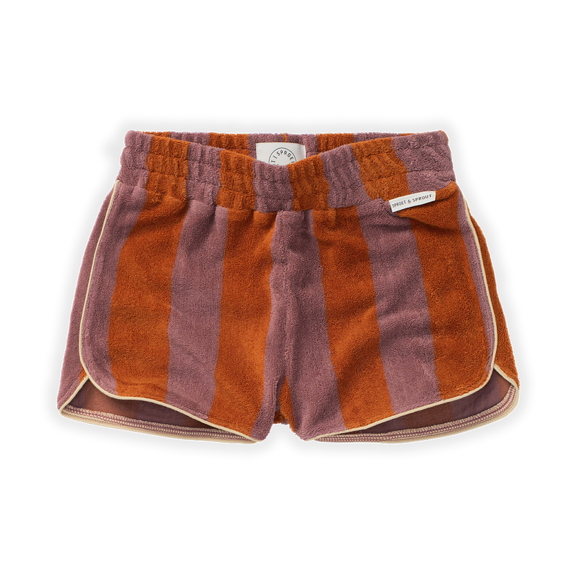 TERRY - SPORTS SHORTS - STRIPE - ORCHID