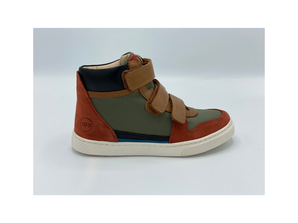 10IS - HALFHOGE SNEAKER - VELCRO - KAKI - MULTI
