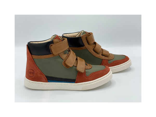 10IS - HALFHOGE SNEAKER - VELCRO - KAKI - MULTI