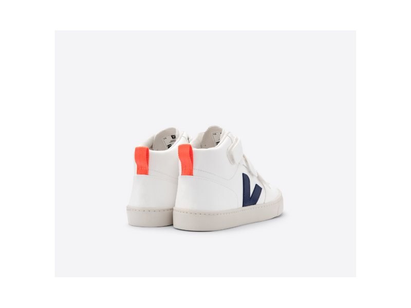 VEJA - HOGE SNEAKER - VELCRO - WIT - BLAUW