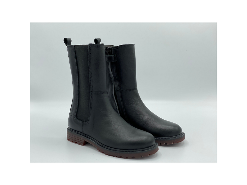 CLIC - CHELSEA BOOT - ZWART MET ZWART REKKER