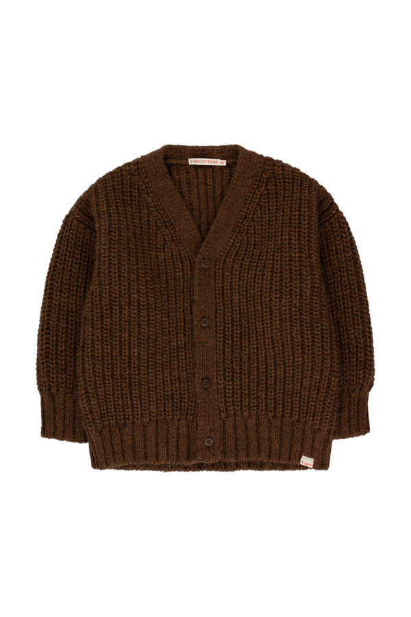 Tiny Cottons Solid Cardigan Chocolate
