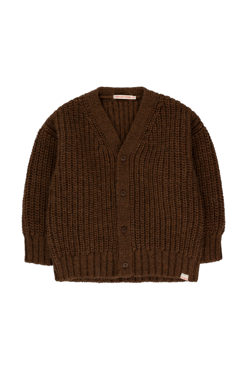 Tiny Cottons Solid Cardigan Chocolate
