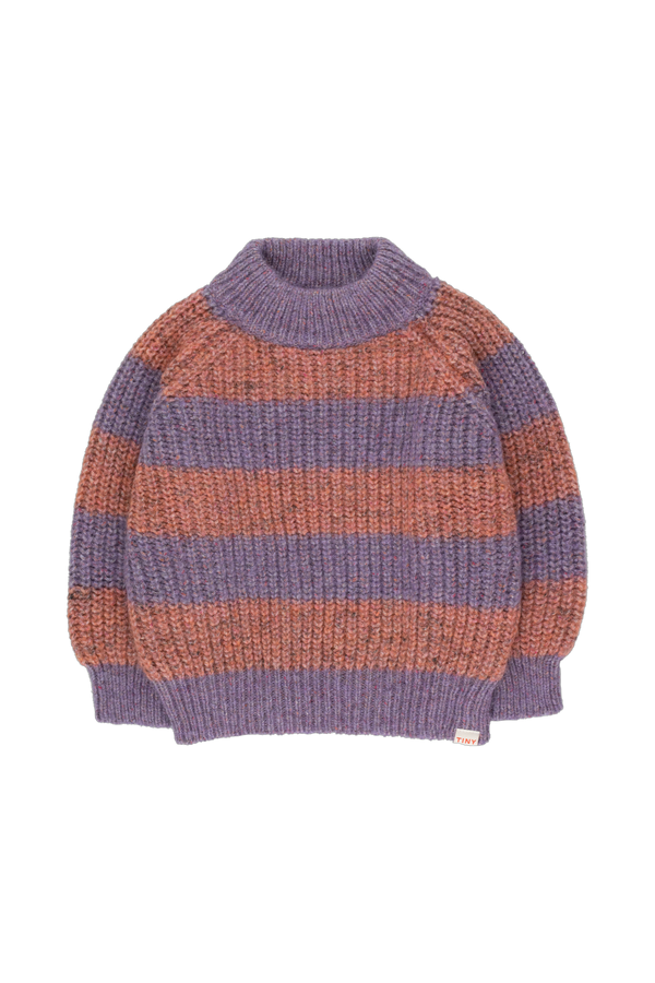 Tiny Cottons Big Stripes Mockneck Sweater