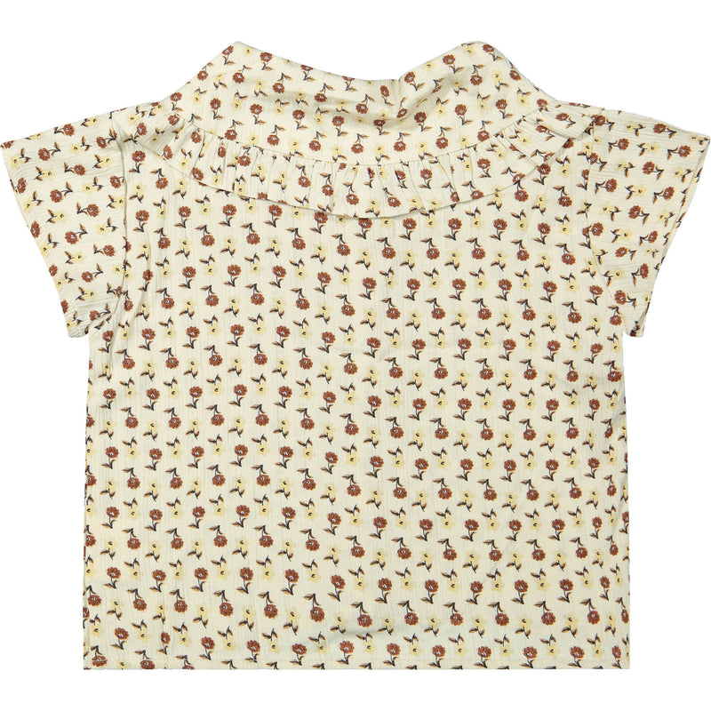 Baje T-shirt Brook Shortsleeve Lurex Flower Beige