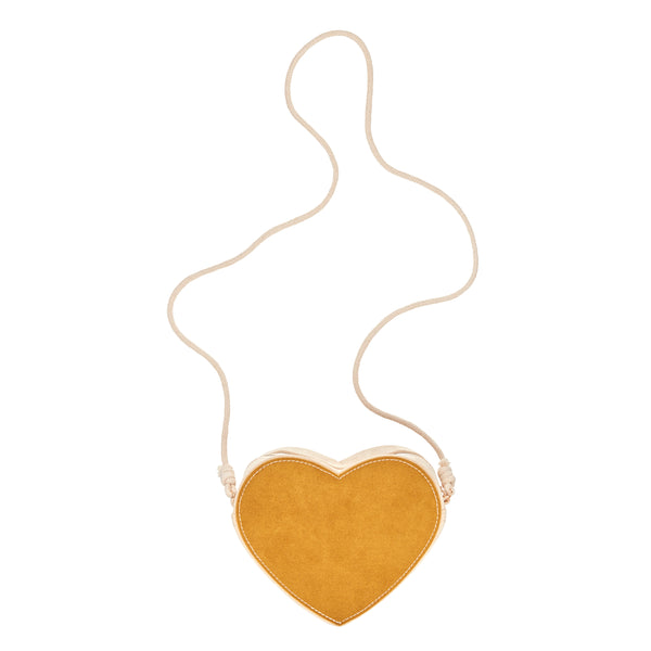 MIMI & LULA - SUEDE HEART BAG - BUTTERSCOTCH