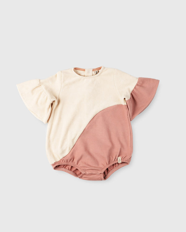 Bonnie & The Gang Ruby Romper Coralblush/Biscuit