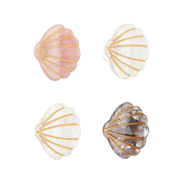MIMI & LULA - HAARSPELDJES RESIN CLIPS SHIMMER SHELL (4-PACK)