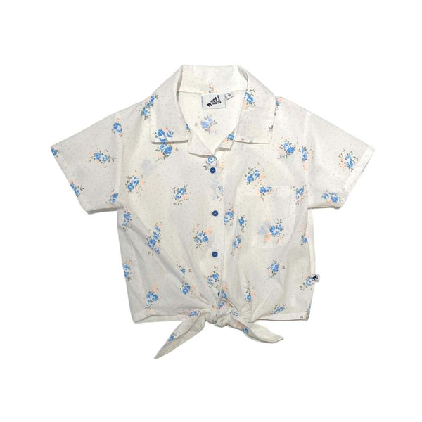 Cos I Said So Voile Floral Knot Shirt