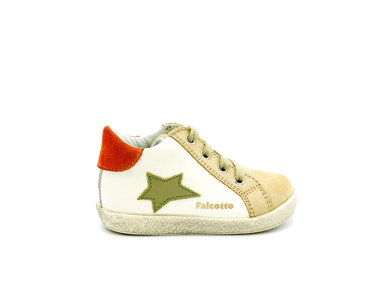 Falcotto Beige Groen Veterschoentje (19-24)