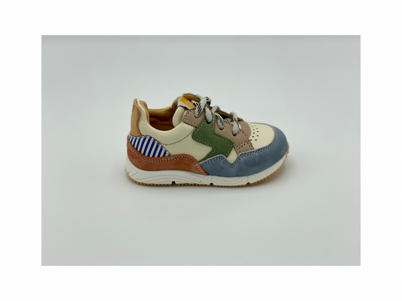 OCRA -  EERSTE SNEAKER - VETER/RITS - MULTI COLOR - BEIGE - NAVY