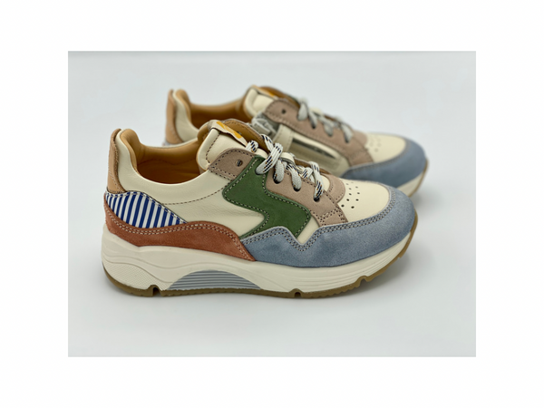 OCRA - SNEAKER - VETER/RITS - MULTI COLOR - BEIGE - NAVY