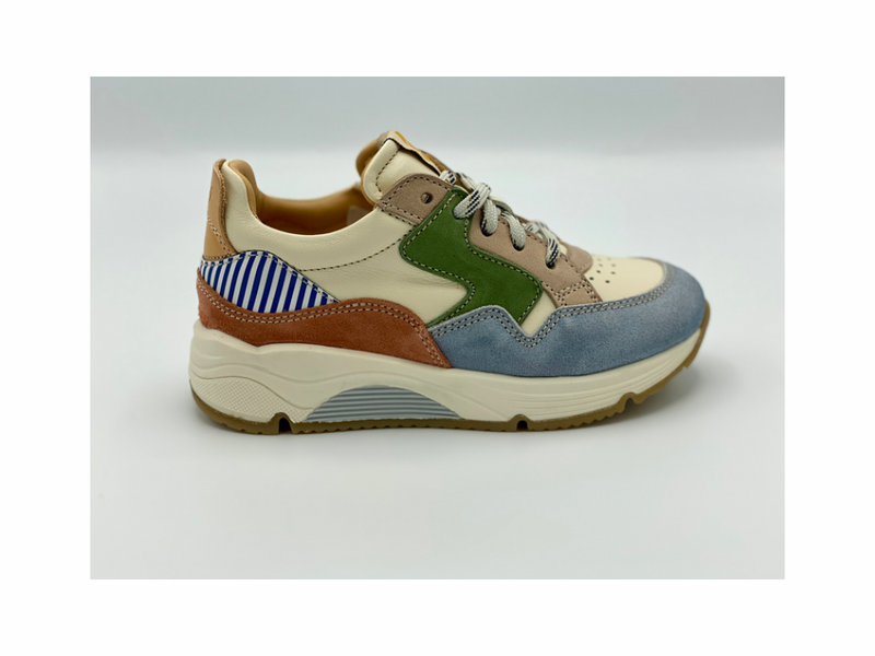 OCRA - SNEAKER - VETER/RITS - MULTI COLOR - BEIGE - NAVY